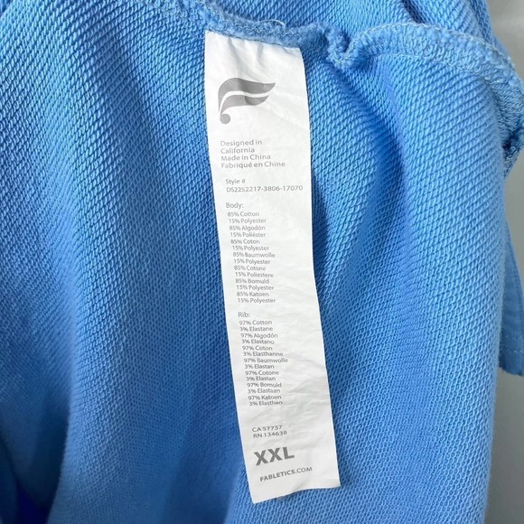 FABLETICS Terry Short Sleeve Mini Dress in Island Escape Blue Women's Size XXL - Picture 9 of 15